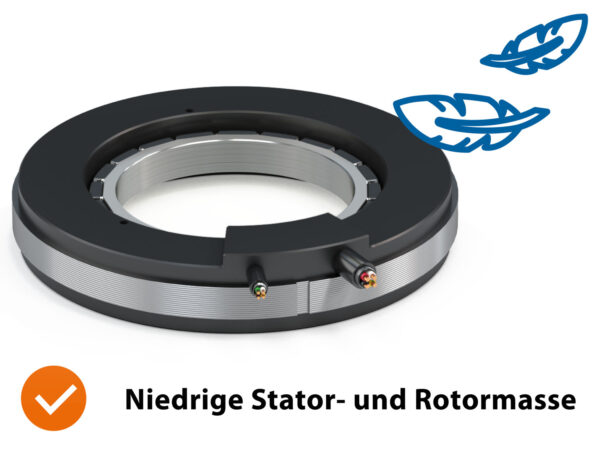 Torque Advantages -aNiedrige Stator Und Rotormasse